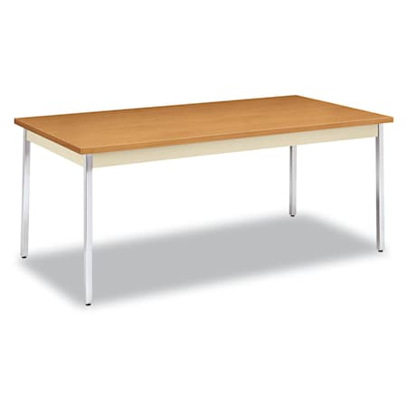Hon Rectangle Utility Table, 72" W, 36" L, 29" H, Harvest/Putty High-Pressure Laminate HUTM3672.C.L.CHR